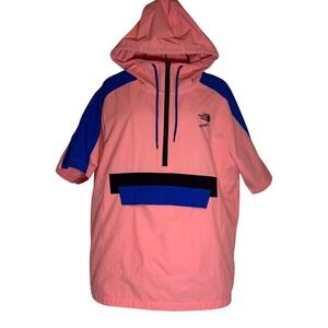 The North Face Men's Extreme Wind Miami Pink Combo Kangaroo Pocket Shirt Size M